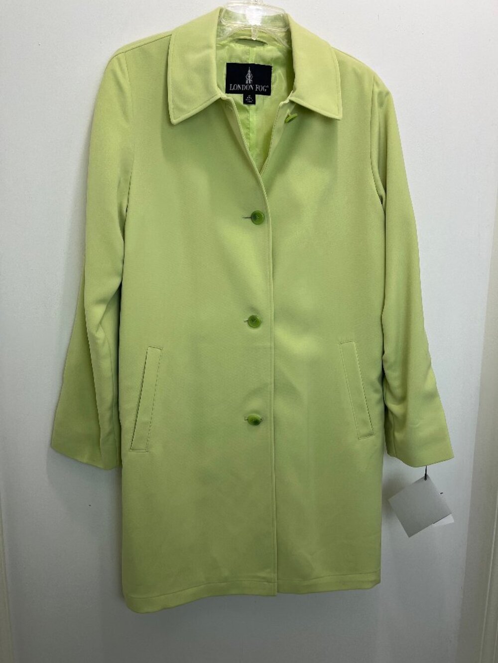 London Fog Womens Mint Green Jacket Coat M Medium Regular New